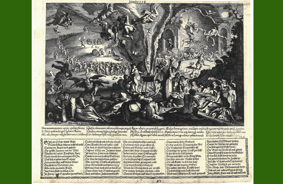 Ein Flugblatt über die Hexenverbrechen